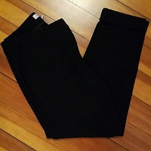 Women's Black Slacks Cuffed at Leg